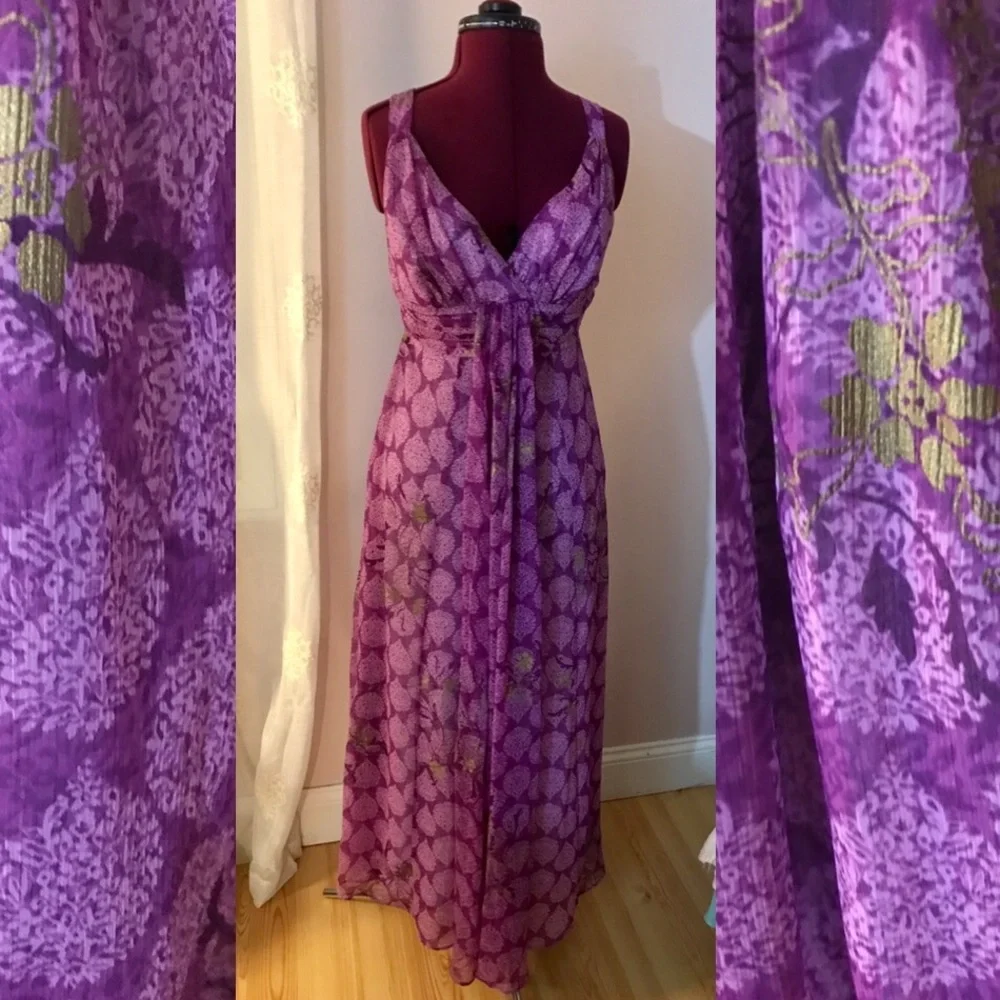 Beautiful purple maxi dress - Picture 1 of 5
